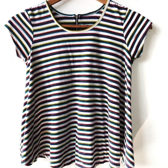 GIRL'S STRIPED SWING TOP - Picture 2 of 5